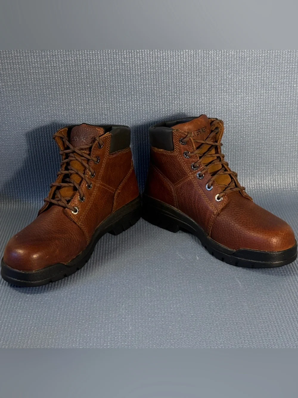 Wolverine Marquette Slip Resistant Steel Toe Leather Work Boots Men’s Size 8.5
